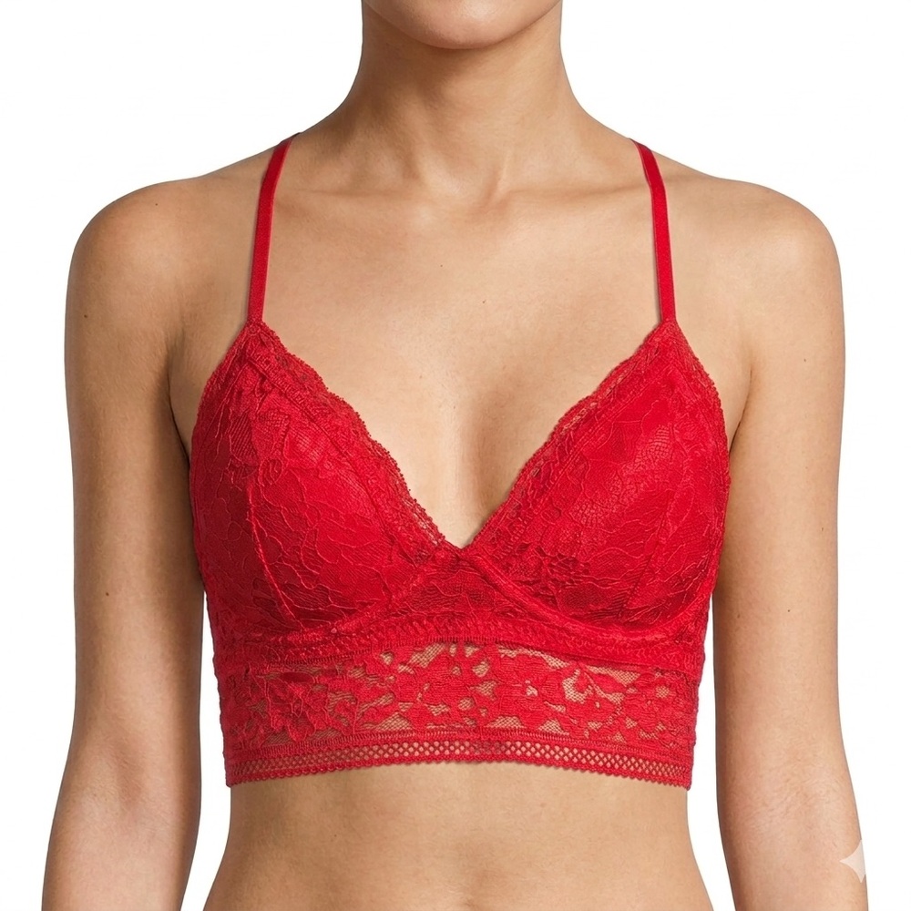 NWT Victoria's Secret Red Lace Racerback Bralette Size XS